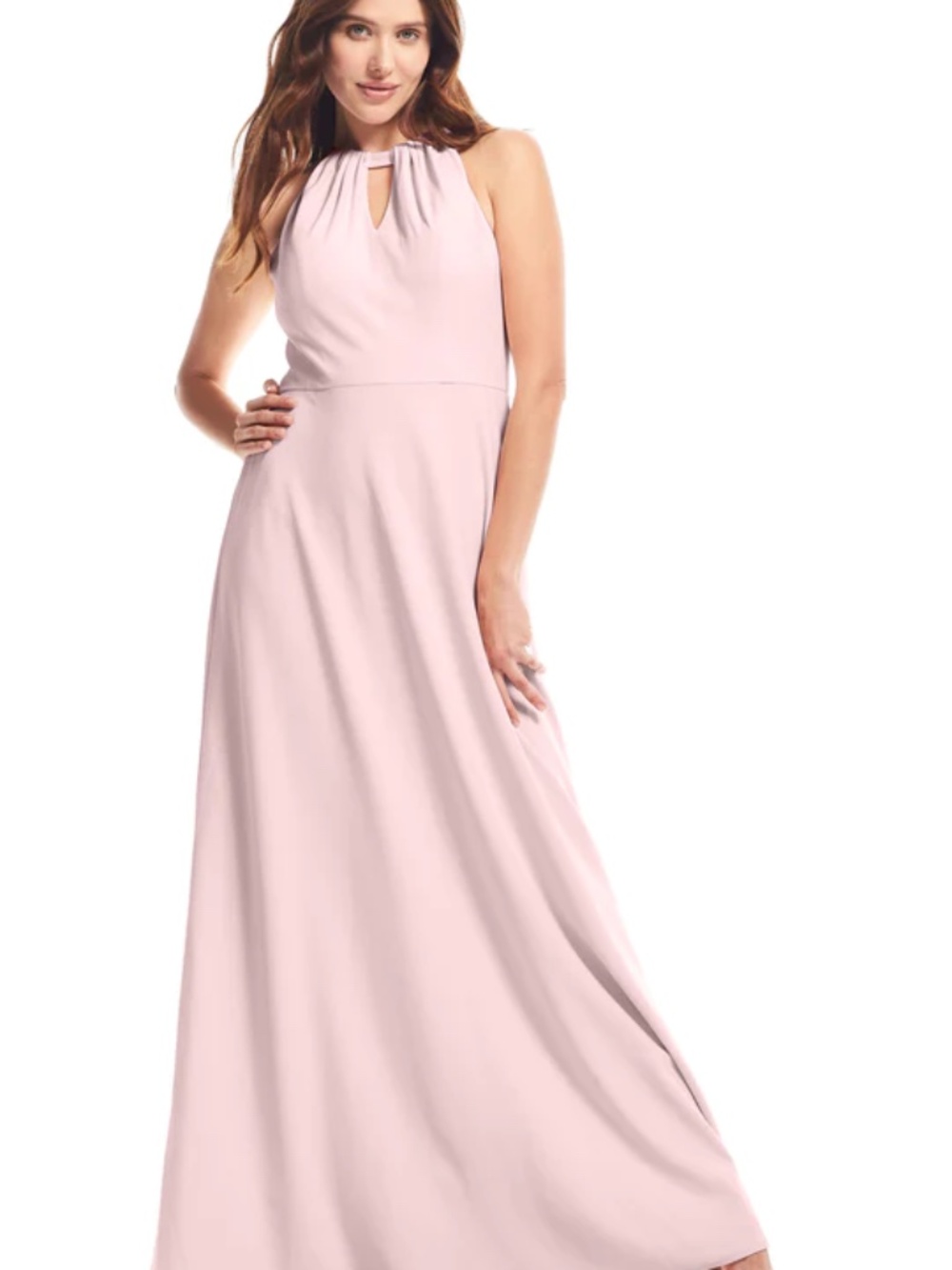 BILL LEVKOFF PINK CREPE GOWN SIZE 10